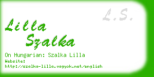 lilla szalka business card